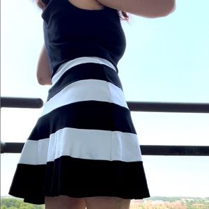 Black & White A-Line Dress Express